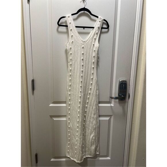 MON RENN POM POM KNIT DRESS - PEARL Winter Fall VACATION Dress size S NWT - Picture 5 of 7